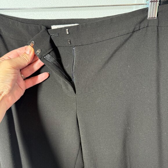White House Black Market Stright Leg Trouser Dress Pant Sz 6 Black Office Career - Picture 4 of 10